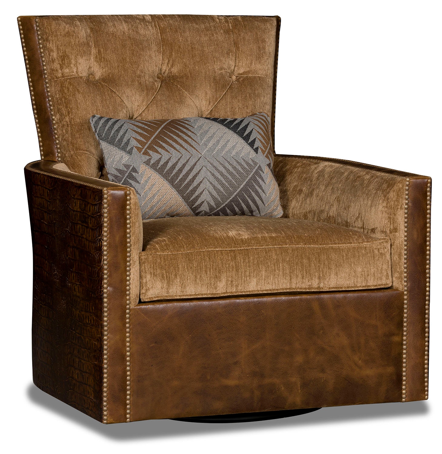 Living Room 7040 TUFT SWIVEL - Colorado Style Home Furnishings